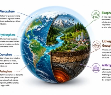 The Spheres of the Earth and Their Relationship with the Five Phases
