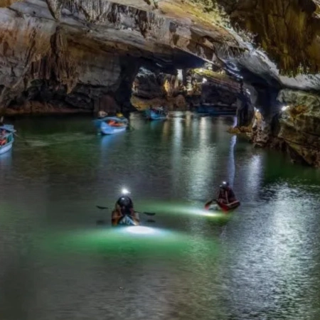 Phong Nha Cave Night Tour: Kayak, Caving &amp; BBQ Dinner
