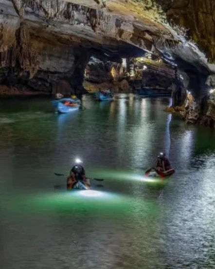 Phong Nha Cave Night Tour: Kayak, Caving &amp; BBQ Dinner