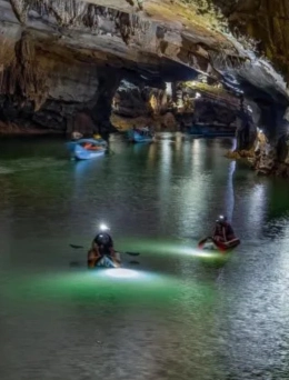 Phong Nha Cave Night Tour: Kayak, Caving &amp; BBQ Dinner